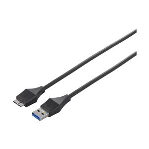 バッファロー(サプライ) ユニバーサルコネクター USB3.0 A to microB スリムケーブル 1.0mブラック BSUAMBSU310BK - 拡大画像