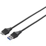 バッファロー(サプライ) ユニバーサルコネクター USB3.0 A to microB スリムケーブル 1.0mブラック BSUAMBSU310BK