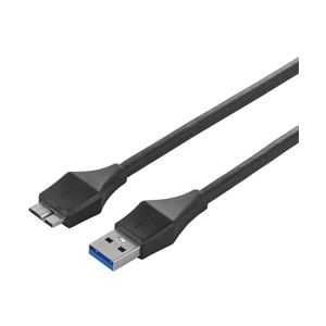バッファロー(サプライ) ユニバーサルコネクター USB3.0 A to microB ケーブル 3.0m ブラック BSUAMBU330BK - 拡大画像