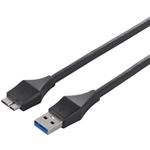 バッファロー(サプライ) ユニバーサルコネクター USB3.0 A to microB ケーブル 3.0m ブラック BSUAMBU330BK