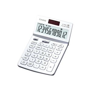 カシオ計算機 デザイン電卓 12桁 ジャストタイプ ホワイト JF-Z200WE-N - 拡大画像