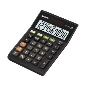 カシオ計算機 スタンダード電卓 ミニジャストタイプ 10桁 ブラック MW-100T-BK-N