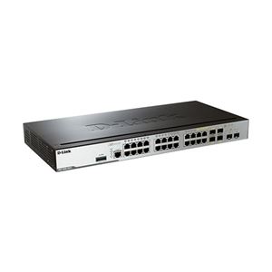 D-Link 24ポート 10/100/1000BASE-T(内4SFP Combo)+10G SFP+×2マネジメントL2スイッチ(リミテッドライフタイム保証) DGS-3000-26TC