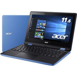 Acer Aspire R 11 R3-131T-A14N/B (Celeron N3060/4GB/32GBeMMC/ドライブなし/11.6/Windows10 Home(64bit)/APなし/スカイブルー/360°ヒンジ) R3-131T-A14N/B - 拡大画像