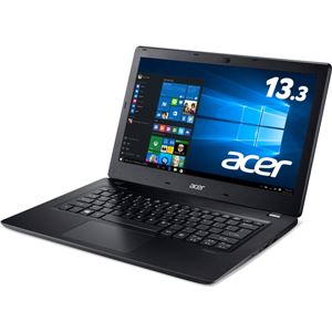 Acer Aspire V 13 V3-372-N34D/K (Corei3-6100U/4GB/500GB/ドライブなし/13.3/Windows10Home(64bit)/APなし/スティールブラック) V3-372-N34D/K - 拡大画像