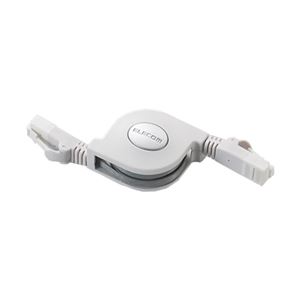 エレコム ツメ折れ防止巻取りLANケーブル(Cat6)/1.5m/ホワイト LD-MCTGT/WH