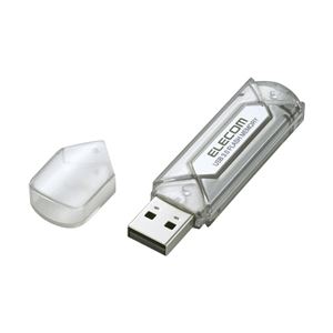 エレコム USB3.0/2.0 セキュリティソフト対応スタンダードUSBメモリ/8GB/シルバー MF-AU308GSV - 拡大画像