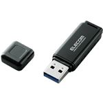 エレコム セキュリティソフト対応 バリュータイプUSB3.0メモリ/16GB/ブラック MF-HSU3A16GBK