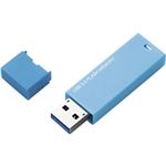 エレコム セキュリティソフト対応 シンプルUSB3.0メモリ/4GB/ブルー MF-MSU3A04GBU