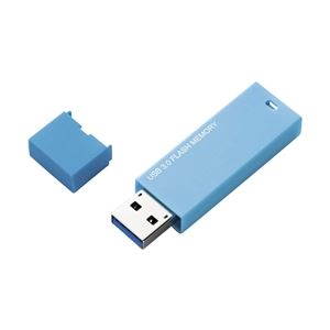 エレコム セキュリティソフト対応 シンプルUSB3.0メモリ/8GB/ブルー MF-MSU3A08GBU