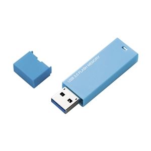 エレコム セキュリティソフト対応 シンプルUSB3.0メモリ/16GB/ブルー MF-MSU3A16GBU