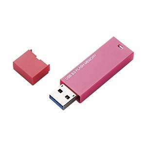 エレコム セキュリティソフト対応 シンプルUSB3.0メモリ/32GB/ピンク MF-MSU3A32GPN