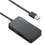 エレコム メモリリーダライタ/USB3.0/SD・microSD・MS・XD・CF対応/スリムコネクタ/ブラック MR3-A006BK