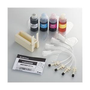 エレコム ブラザーインクジェットプリンタ専用対応詰替えインク LC11対応/(4色セット) THB-11BCSET