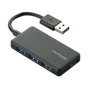 エレコム USB3.0ハブ/コンパクト/バスパワー/4ポート/ブラック U3H-A407BBK