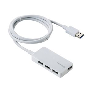 エレコム USB3.0ハブ/ACアダプタ付/セルフパワー/4ポート/ホワイト U3H-A408SWH - 拡大画像