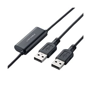 エレコム USB2.0/1.1対応リンクケーブル/ブラック/1.2m UC-TV3BK - 拡大画像