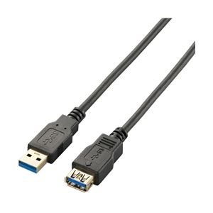 エレコム USB3.0延長ケーブル(A-A)/2.0m/ブラック USB3-E20BK - 拡大画像