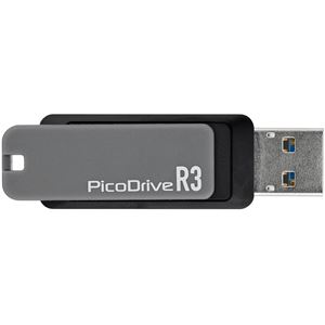グリーンハウス 回転式キャップ USB3.0メモリー 「ピコドライブR3」 128GB GH-UF3RA128G-BK - 拡大画像