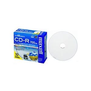 maxell データ用CD-R 48倍速 700MB 1枚ずつプラケース入り10枚パックプリンタブルレーベル CDR700S.WP.S1P10S