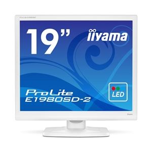 iiyama 19型液晶ディスプレイ ProLite E1980SD-2 (LED) ピュアホワイト E1980SD-W2 - 拡大画像