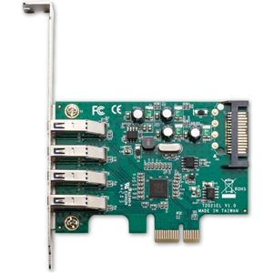 玄人志向 VLI社製 VL805搭載 USB3.0x4 インターフェースボード(PCI-Expressx1接続) 日本語マニュアル付属 NEXTシリーズ USB3.0-PCIE-P4-R2 - 拡大画像