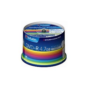 三菱化学メディア DVD-R(Data) 1回記録用 4.7GB 1-16倍速 50枚スピンドルケース50P(ホワイト) DHR47JP50V3 - 拡大画像