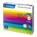 三菱化学メディア DVD-R DL 8.5GB PCデータ用 8倍速対応 5枚スリムケース入り ワイド印刷可能 DHR85HP5V1