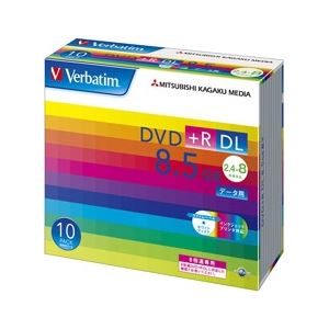 三菱化学メディア DVD+R DL 8.5GB PCデータ用 8倍速対応 10枚スリムケース入りワイド印刷可能 DTR85HP10V1 - 拡大画像