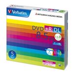 三菱化学メディア DVD+R DL 8.5GB PCデータ用 8倍速対応 5枚スリムケース入り ワイド印刷可能 DTR85HP5V1