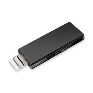 三菱化学メディア USBフラッシュメモリー 2GB USB2.0/1.1準拠スライド式 黒 USBF2GVZ1 - 拡大画像