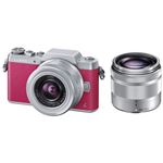パナソニック(家電) デジタル一眼カメラ LUMIX GF7 ダブルズームレンズキット (ピンク) DMC-GF7W-P