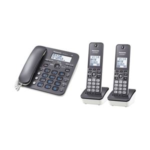 パナソニック(家電) コードレス電話機(子機2台付き)(ダークメタリック) VE-GD32DW-H
