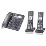 パナソニック(家電) コードレス電話機(子機2台付き)(ダークメタリック) VE-GD32DW-H