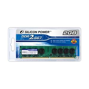 シリコンパワー メモリモジュール 240Pin DIMM DDR2-667(PC2-5300) 2GBブリスターパッケージ SP002GBLRU667S02 - 拡大画像