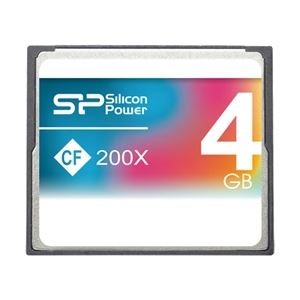 シリコンパワー コンパクトフラッシュカード 200倍速 4GB 永久保証 SP004GBCFC200V10