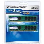 シリコンパワー メモリモジュール 240Pin DIMM DDR2-800(PC2-6400) 2GB×2枚組ブリスターパッケージ SP004GBLRU800S22