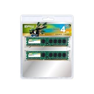シリコンパワー メモリモジュール 240Pin DIMM DDR3-1600(PC3-12800) 2GBx2枚組ブリスターパッケージ SP004GBLTU160V22