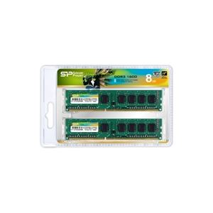シリコンパワー メモリモジュール 240Pin DIMM DDR3-1600(PC3-12800) 4GB×2枚組ブリスターパック SP008GBLTU160N22 - 拡大画像