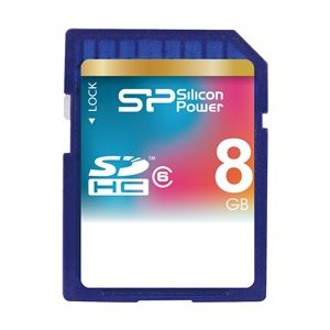 シリコンパワー SDHCメモリーカード 8GB (Class6) 永久保証 SP008GBSDH006V10 - 拡大画像