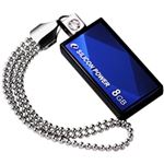 シリコンパワー USB2.0フラッシュメモリ TOUCH 810 8GB 青 スライド式 SP008GBUF2810V1B