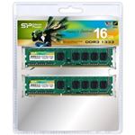 シリコンパワー メモリモジュール 240Pin DIMM DDR3-1333(PC3-10600) 8GB×2枚組ブリスターパック SP016GBLTU133N22