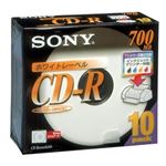 SONY データ用CD-R 追記型 700MB 48倍速 ホワイトプリンタブル 10枚P5mmスリムケース 10CDQ80DPWS