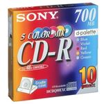 SONY データ用CD-R 追記型 700MB 48倍速 5色カラーMix 10枚P クレードルケース 10CDQ80EXC