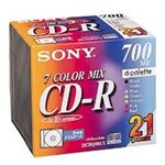 SONY データ用CD-R 追記型 700MB 48倍速 7色カラーMix 21枚P5mmスリムケース 21CDQ80EX