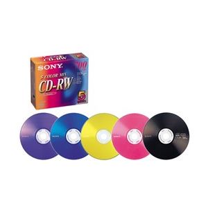 SONY データ用CD-RW 700MB 4倍速 カラーMix 5枚P 5CDRW700EX
