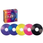 SONY データ用CD-RW 700MB 4倍速 カラーMix 5枚P 5CDRW700EX