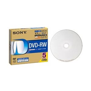 SONY データ用DVD-RWディスク 白色プリンタブル 6倍速対応 5枚パック 5ミリ薄型ケース 5DMW47HPS6