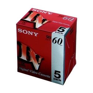 SONY ミニDVカセット 60分 ICメモリーなし 5本組 5DVM60R3 - 拡大画像