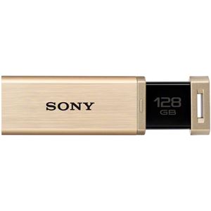 SONY USB3.0対応 ノックスライド式高速(226MB/s)USBメモリー 128GB ゴールドキャップレス USM128GQX N - 拡大画像